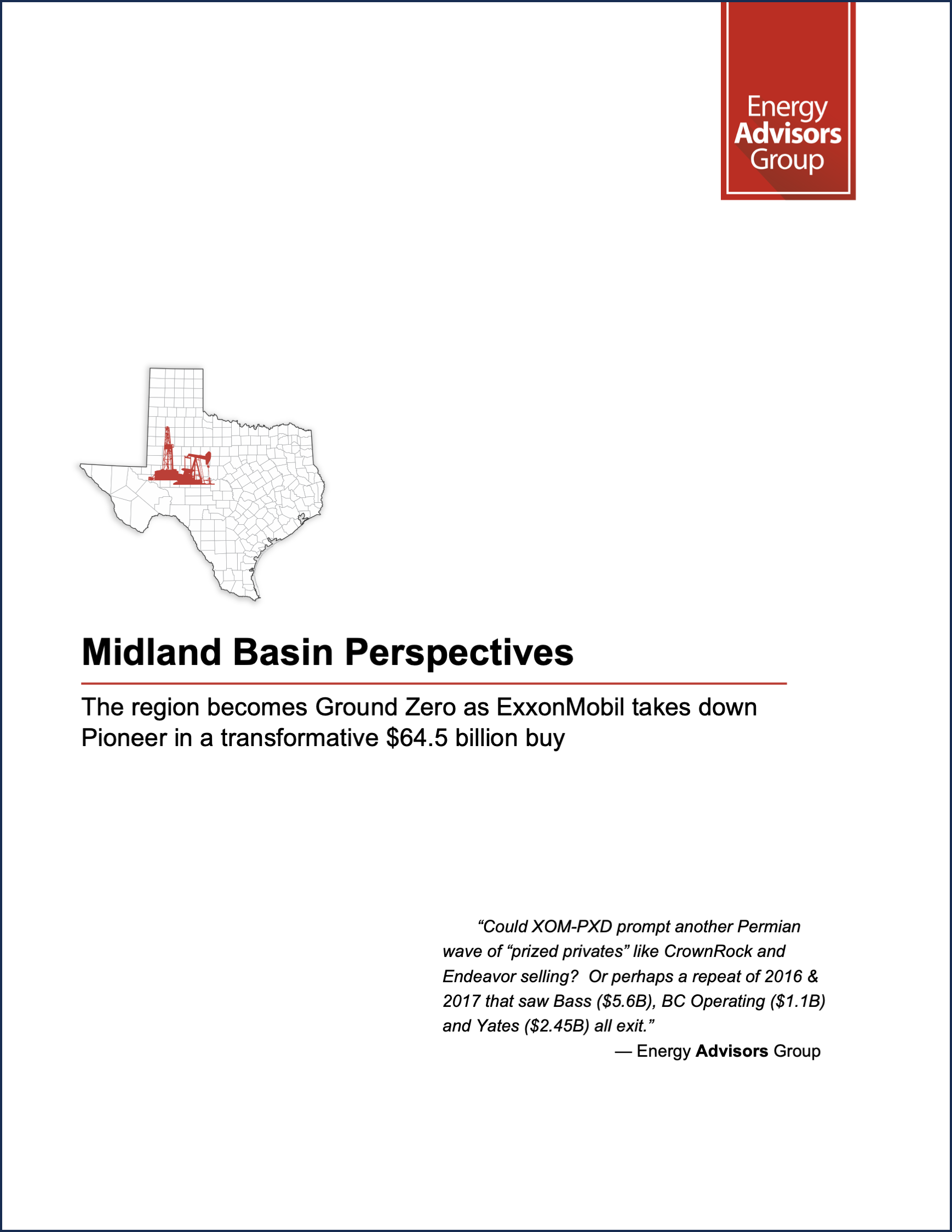 PERMIAN (MB) REGIONAL REPORT - Energy Advisors Group PERMIAN (MB) REGIONAL REPORT